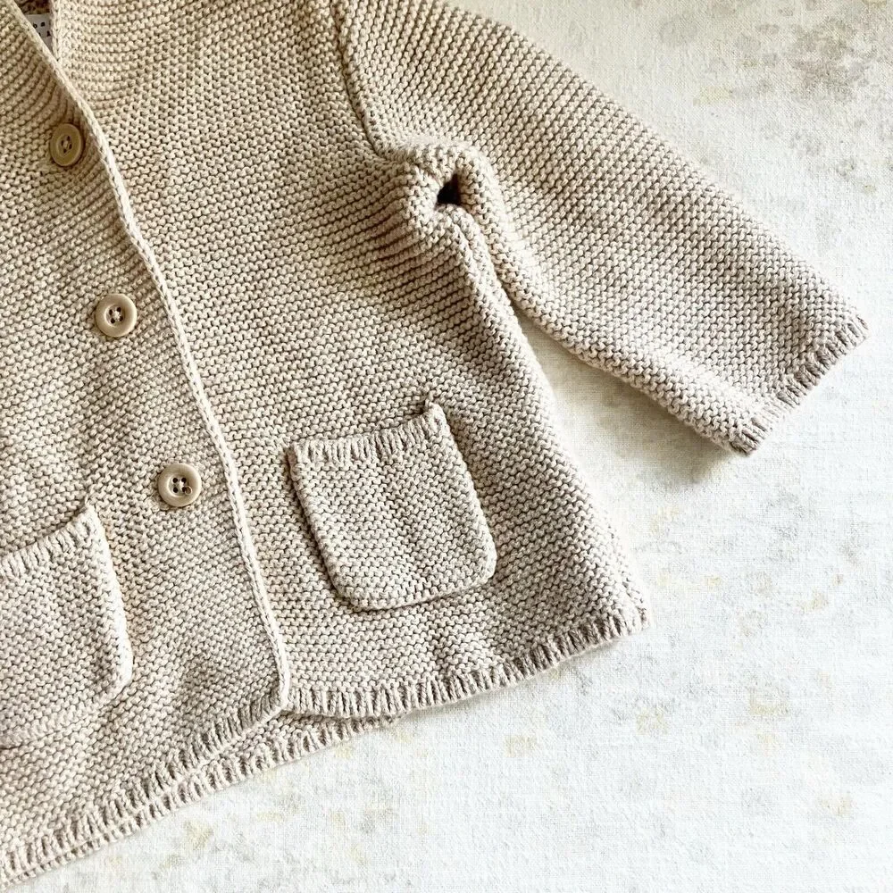 baby Gap Girls Size 3-6M Reindeer Hooded Cardigan Sweater Winter Xmas Rudolph